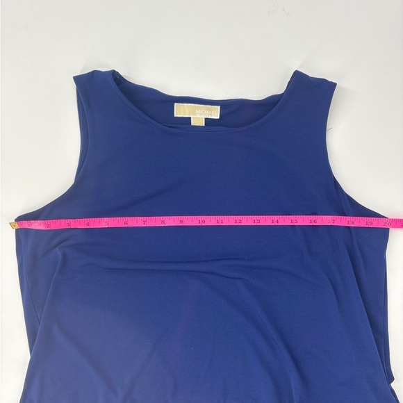 Michael Kors Women's Frayed Fringe Tank Top Navy Blue - Picture 5 of 7